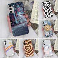 Phone Case For Samsung Galaxy S22 S22+ S22 Ultra S22 Plus 5G Back Cover Fashion Shockproof Clear Cute Pattern Silicone Case For Samsung S22Ultra Capa Shell