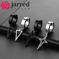 JARRED Cross Clip Earring Punk Hip Hop Fake Piercing Stainless Steel Male Drop Earring Non-Piercing 