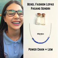 Behel Fashion Lepas Pasang Sendiri Murah Paket Dengan LEM POwer chain Atas Bawah