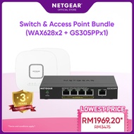 NETGEAR WiFi 6 2.5G Wireless Access Point Bundle (WAX628 + 1 GS305PP)