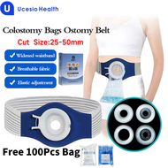 Ucesio Ostomy Belt Drainable Urostomy Bag after Colostomy Ileostomy Pouch Colostomy Belt With 100Pcs