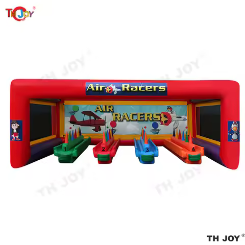 Fast Air shipping 4 Players Carnival Games Inflatable Air Racers Game