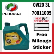 70011005 Perodua SAE 0W20 Fully Synthetic Engine Oil (3 Liter)