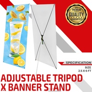 Adjustable Tripod X Banner Stand 2.5x6 feet