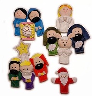 Christmas Finger Puppet Set with Story Book