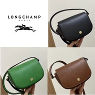 100% original Women's Cow leather crossbody Saddle Bag Epure 17 Adjustable Strap longchamp Bag 10165
