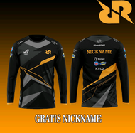 PAKAIAN OLAHRAGA WANITA DAN PRIA KAOS BAJU JERSEY RRQ HITAM LENGAN PANJANG KUALITAS ORIGINAL ADEM DA