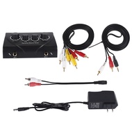 Portable Dual Mic Inputs Audio Sound Mixer For Amplifier & Microphone Karaoke Ok Mixer