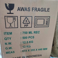 ARJ -146 1 Dus Thinwall DM 750Ml Food Container Persegi Panjang Food