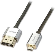 LINDY 4.5m CROMO Slimline High Speed HDMI to Micro HDMI 2.0 Cable with Ethernet, 4k@60Hz HDMI 2.0 10