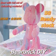 🚚 Local Seller 🚚Bearbrick DIY Fluid Painting 23cm Bear model + Material Pack + 60ml Pigment) Room decoration
