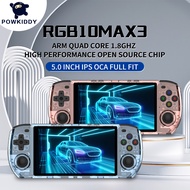 เครื่องเกมพกพา Powkiddy RGB10 Max3 จอIPS 5นิ้ว+ความจำ 256+16GB ระบบ Linux+30,000เกม+ รองรับเกม PSP NDS N64 Ps1