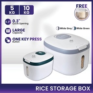 Rice Storage Box 5KG / 10KG Rice Dispenser Container Rice Container Kitchen Storage Bekas Beras Temp