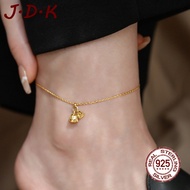 JDK 18K Gold Flower Anklet Women's Bell Jewelry
