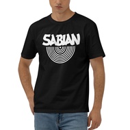 Vintage Printed Cool T Shirt Sabian Cymbals Logo Cotton T-Shirt