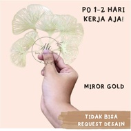 Ginko Cake Tooper Cake Decoration Golden Ginko Ornament/Dowry Decoration