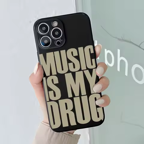 I Love Music Art Fonts Phone Case For vivo V50 V30 V30e V29 V29e V27 V27e V25 V23 V21 V21e V20 V17 L