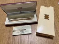 Vintage Cross 1542 Rose ladies ball pen 14KT rolled gold with leather pen holder