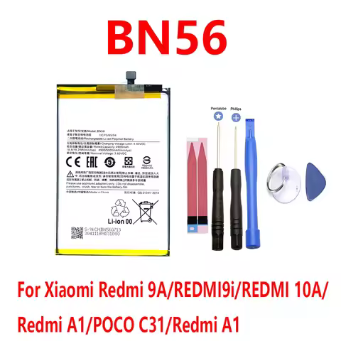 2026 Year BN56 For Xiaomi Redmi 9A/REDMI 9i/REDMI 10A/Redmi A1/POCO C31/Redmi A1 Mobile Battery Repl