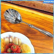 [KY] Large Stainless Steel Dinner Spoon Shell Shape Stainless Steel Multifunctional for Celebrations