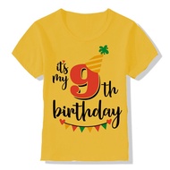 Kids Boys Girls 2021 Summer T Shirts Short Sleeve T-Shirt Size 1 2 3 4 5 6 7 8 8 9 Years Birthday Ki