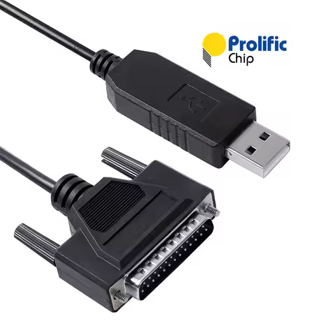 Fanuc 15 16 18 21 Series CNC DNC Prolfic PL2303 USB RS232 Serial to DB25 Male Cable Software Flow Co