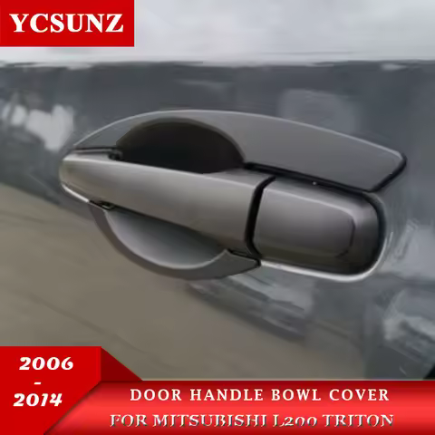 Black Door handle Bowl Trim cover For For Mitsubishi L200 Triton 2006 2007 2008 2009 2010 2011 2012 