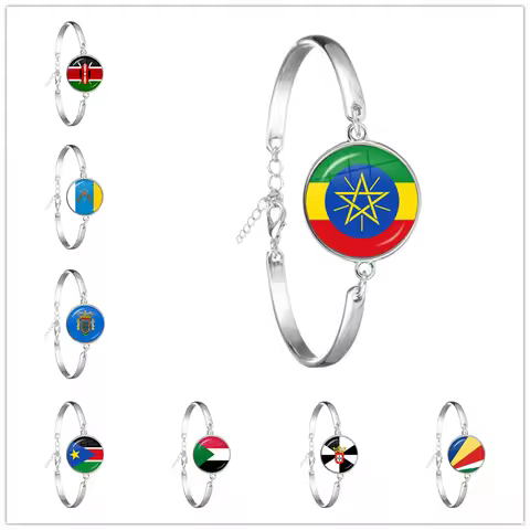 Ethiopia Islas Canarias Kenya Madeira Melilla South Sudan Sudan Ceuta Seychelles National Flag Glass