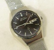 ੈ✿ 精工錶 SEIKO KING QUARTZ 日本製 頂級石英錶 諏訪廠出品 黑色錶盤 全鋼錶款 大三針 日期 星期