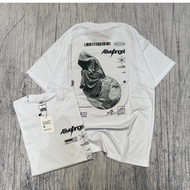 LOKAL DISRO MEN'S WHITE MOON PICTURE SHORT SLEEVE CLOTHES/ DISTROOriginal STREETWEAR T-SHIRT WITH WH