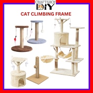 (Ready Stock) Cat Climbing Frame Cat Playhouse Cat Tree House with Scratcher Cat Scratcher Craftsboydiy 猫爬架
