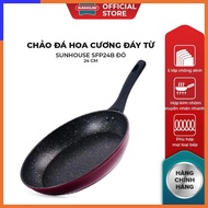 Sunhouse SFP26B Magnetic Bottom Marble Pan Red 26 cm