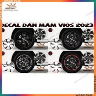 Toyota vios 2023 wheel decal - vios wheel decal - (Price includes 5 wheels)