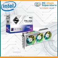 Asrock Intel Arc B580 Steel Legend 12GB OC Graphics Card - White / 3 Fans