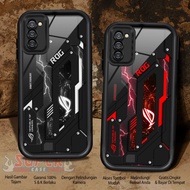 Case hp For SAMSUNG A03S A037F ROG1 SoftCase Glossy Silicone Glass Phone Case