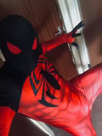 Halloween Scarlet Kaine Spider Man Cosplay Costume Superhero Spandex Zentai Suits Spidey Boys Outfit