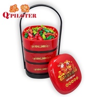 Pale God Of Wealth Joy Three-Layer Candy Box Snacks Dried Fruit Peanuts Sunflower Seeds Chocolate St