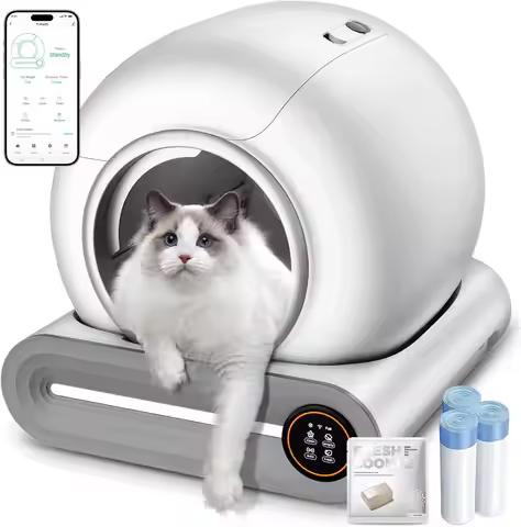 Automatic Litter Box, (2026) Multi-Function Upgrade Robot Self Cleaning Litter Box for Multiple Cats