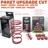 PAKET UPGRADE PER CVT PER CENTRI 1000 1200 1500 2000 RPM PLUS ROLLER NMAX AEROX MIO M3 FREEGO FINO 1