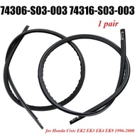 1 Pair Left Right Car Roof Drip Finish Moulding Seal Strips Trim New for Honda Civic EK2 EK3 EK4 EK9