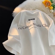 【Plus Size M-5XL】Simple Active T shirt Men & Women Shirt Fashion Creative Letters Print T-shirt Men 