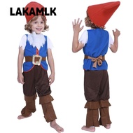 LAKAMLK Seven Dwarfs Gnome Costume, Xmas Suit Dress Up Child Boys Dwarf Cosplay Costume,  Fairy Tale