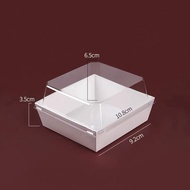 10 PCS Kotak Dessert / Paper Box Burger Sandwich Roti Kotak Kue Box Brownies Salad / Dessert Box Bur