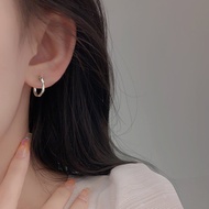 Z Miss 925 Silver Needle Circle Hoops Earrings Womens Fashion Versatile round Circle Studs Fresh out