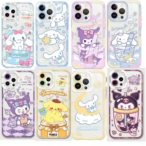 Phone Case For IPhone 17 16 15 14 Pro Max Plus 11 12 13 Mini Pro Max 17 Air 16E Kuromi Cinnamoroll M