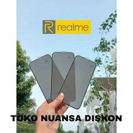 TEMPERED GLASS SPY PRIVACY REALME GT 10 PRO REALME 6 7 C11 C17 C20 C25 2 3 PRO 5 PRO C2 A1K 8i C31 C