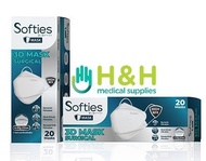 masker softies 3d surgical mask / masker softies medis/masker softies - white