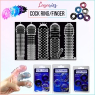 Lusuries Cock Ring Finger Condom Reusable Condom Sleeve Crystal Clear Extra Pleasure Sex Toy For Man Woman Adult Horny