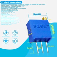 15 Values 75Pcs Variable Resistor 50 to 2M ohm 3296W Multiturn Trimmer Potentiometers Assortment Kit