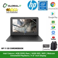 (Refurbished Laptop) HP Chromebook 11 G5 Laptop / 11.6 inch Display / WiFi / Webcam / Intel Celeron / Play Store